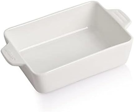 Sweejar Ceramic Baking Dish, Rectangular Small Baking Pan with Double Handles