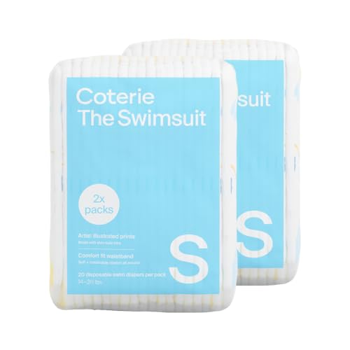 Coterie Baby Swim Diapers, Size Small (14-26 lbs), 2-Pack