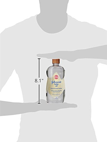 Johnson's Baby Oil, Mineral Oil Enriched with Shea & Cocoa Butter to Prevent