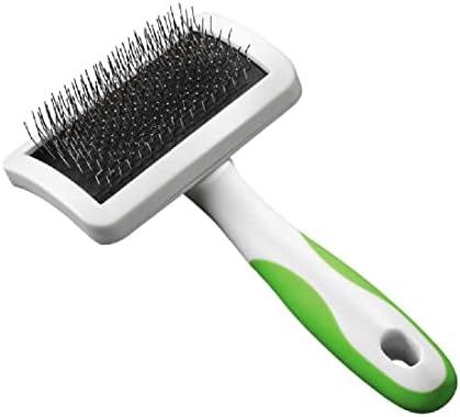 Andis 65710 Self-Cleaning Animal Slicker Brushes with Curved Stainless-Steel Bristles for