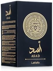 Lattafa Perfumes Asad for Unisex Eau de Parfum Spray, 3.4 Ounce