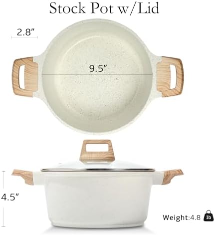 ESLITE LIFE Nonstick Stock Pot with Lid