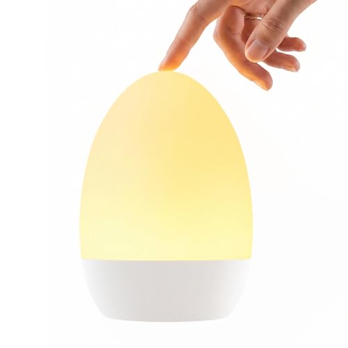 Egg Light for Nursery, Eye-Caring Touch Control Rechargeable Baby Night Light