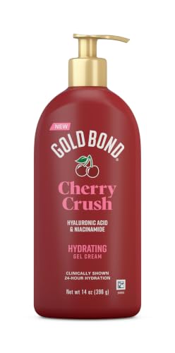 Gold Bond Cherry Crush Hydrating Gel Cream, Juicy Cherry Crush Scent, 24-Hour