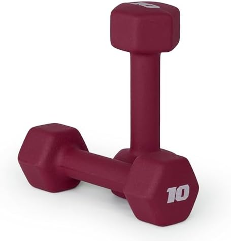 CAP Neoprene Dumbbell Pairs & Sets, Color Series, Non-Slip Grip, Hex Design