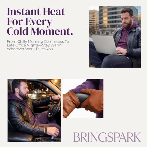 Magnetic Rechargeable Hand Warmers Built-in Loop, Palm-sized, 2-Pack