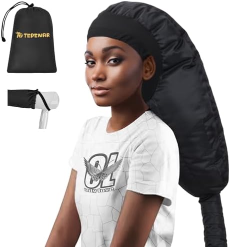 Hair Dryer Bonnet Attachment: Upgraded Extra Large Hooded Dryer Adjustable Hair Dryer