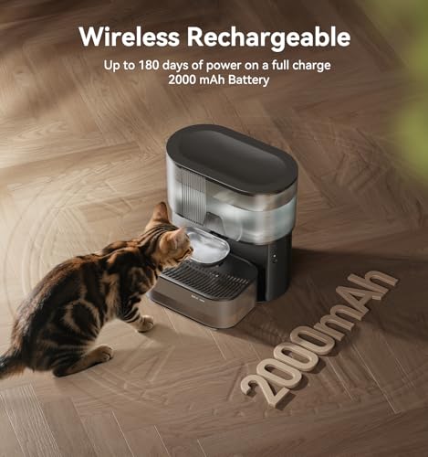 Wireless Cat Water Fountain No Filters, Wastewater Separation, FEELNEEDY
