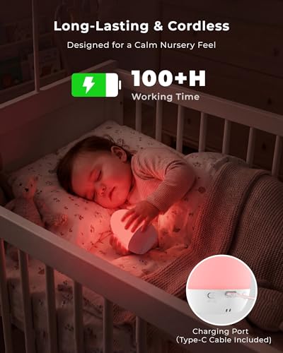 Egg Light for Nursery, Eye-Caring Touch Control Rechargeable Baby Night Light