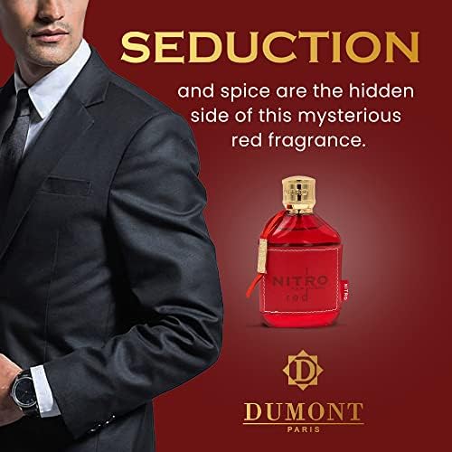 Dumont Nitro Red 3.4 Fl Oz Eau De Parfum for Men – Rich Fruity Woody Floral Fragrance