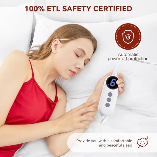 MASVIS Heated Mattress Pad Queen Size with Dual Control