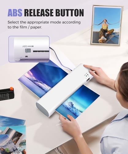 9 Inch Portable Laminator Machine with 40 Laminating Sheets and Trimmer