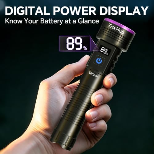 365nm 5xLED Blacklight UV Flashlight Rechargeable Powerful UV Light