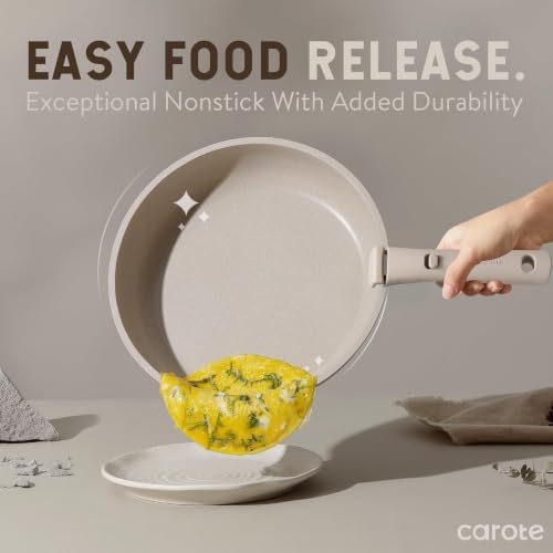 CAROTE 21pcs Pots and Pans Set Non Stick, Detachable Handle Cookware Sets