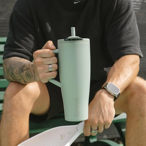 BrüMate Era Flip 40oz Tumbler with 100% Leakproof Covered Straw Lid