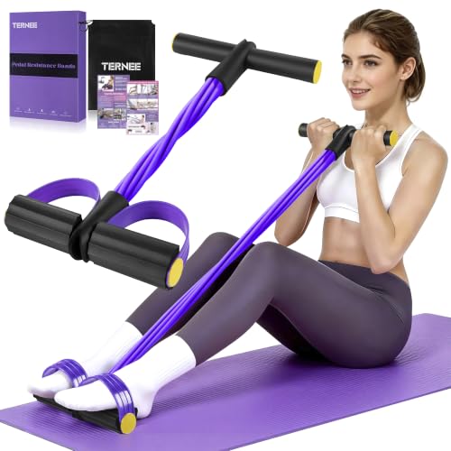 Pedal Resistance Band with Handle， Foot Pedal Resistance Band for