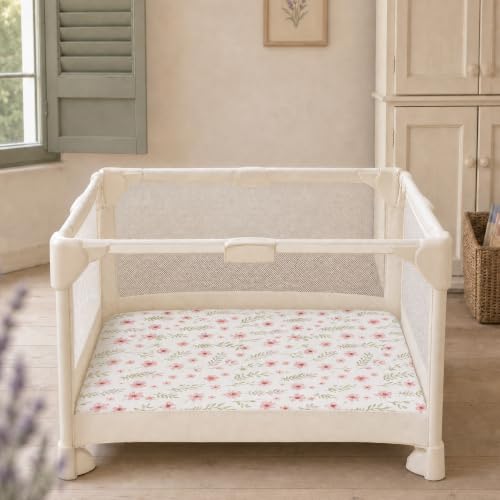Pack and Play Mattress Sheets Fitted, 3 Pack Mini Crib Sheets