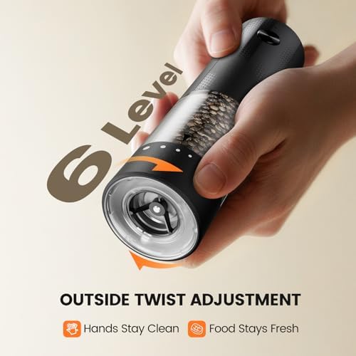 Electric Salt and Pepper Grinder Set - Rechargeable Automatic Salt and Pepper Shakers