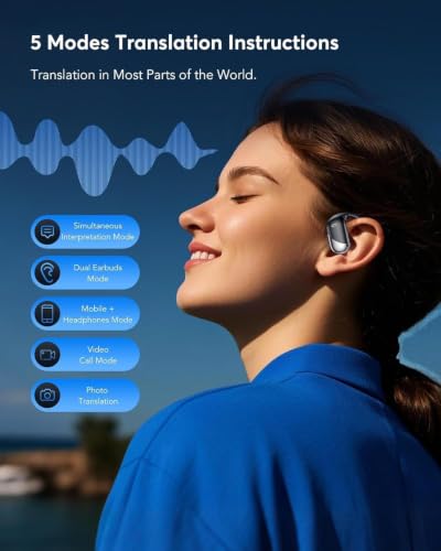 AI Translation Earbuds Real Time - 198 Languages Translator 60H Playtime
