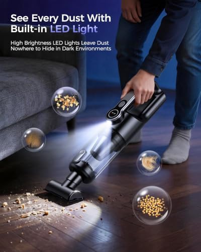 Cordless Handheld Vacuum Cleaner, 2-in-1 Vacuum & Blower, 36000Pa Suction Brushless Motor