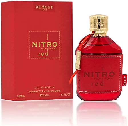 Dumont Nitro Red 3.4 Fl Oz Eau De Parfum for Men – Rich Fruity Woody Floral Fragrance