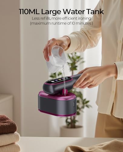 Travel Steamer for Clothes 1200W: 5-Mode Handheld Iron & Steam 15s Heat-Up