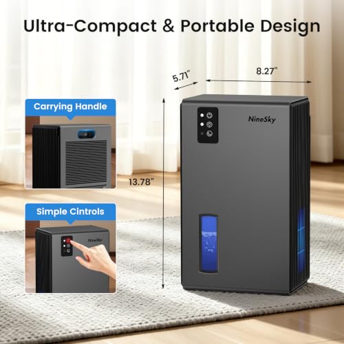 Dehumidifiers for Home, 1000 Sq.Ft Dehumidifier with 95oz Water Tank, Quiet