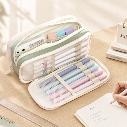 Sooez Large Capacity Pencil Case Pouch, Cute Pencil Pouch Pencil Bag