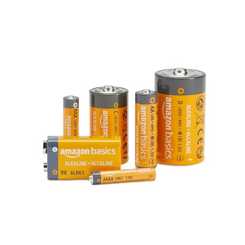 Amazon Basics 20-Pack AA Alkaline Batteries, 1.5 Volt, 10-Year Leak-Free