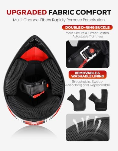 Youth Dirt Bike Helmet DOT Approved Kids Full Face Motocross Helmets