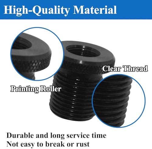 2 Pcs Knurled 1/2 x 28 to 3/4 x 16 Thread Adapters with Washers