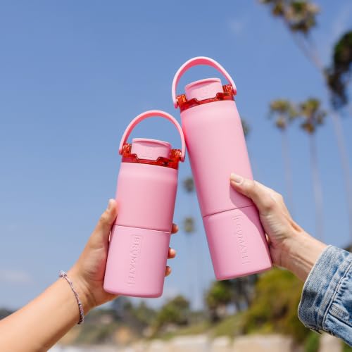 BrüMate Rise 18oz Water Bottle with Covered Silicone Straw