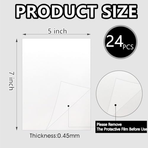 24pcs Sublimation Metal Photo Blanks Signs for Crafters, 5X7 Inch