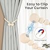KLOGTSIND Magnetic Curtain Tiebacks, Curtain Holdbacks for Curtains 2 Pack