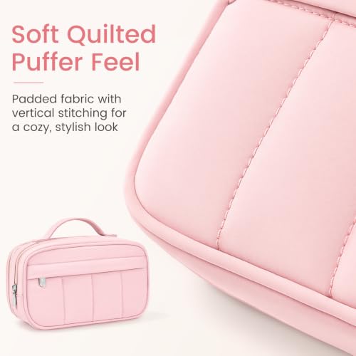Sooez Pencil Case for Girls, Cute Large Capacity Pencil Pouch Pen Bag, Pink