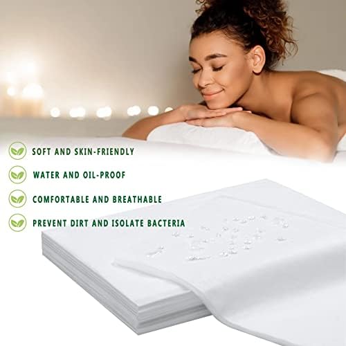 Disposable Bed Sheets 100 Pcs 31" x 71" Massage Table Sheets Non Woven Fabric SPA Bed
