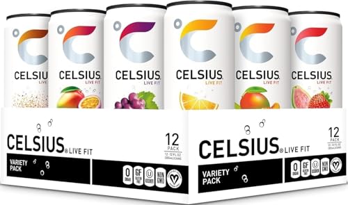 CELSIUS Assorted Flavors Official Variety Pack, Functional Essential Energy