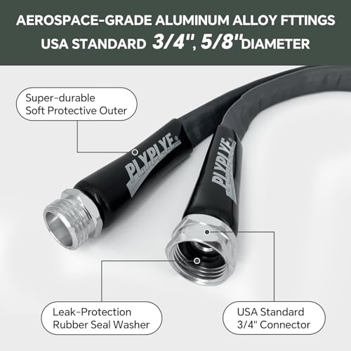 Garden Hose 25ft, Ultra-Light & Flexible Water Hose, Gray