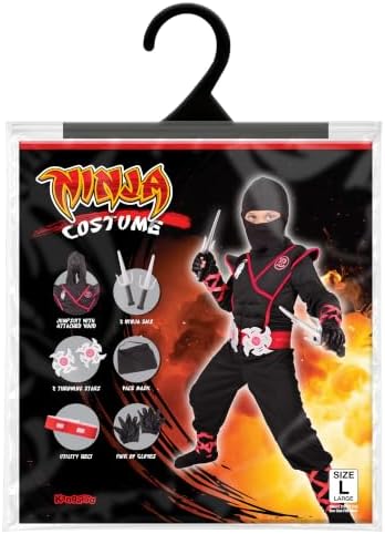 Kangaroo Ninja Costume for Boys & Girls with Ninja Accessories
