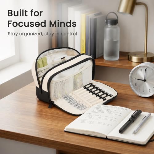 Sooez Pencil Case, Pencil Pouch Large Capacity, Pen Bag Storage Organizer