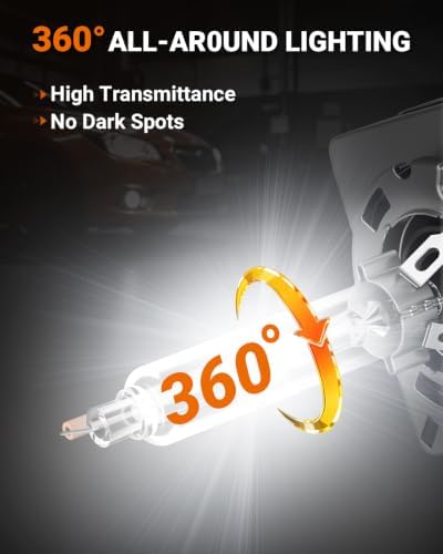 SEALIGHT D3S HID Bulbs, 6000K Daylight White Enhanced Visibility