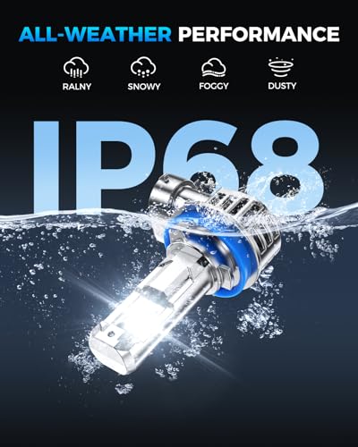 Marsauto H11 Light Bulbs, 40000LM M1L H11 LED Bulb, 80000H+ Lifespan H9 H8