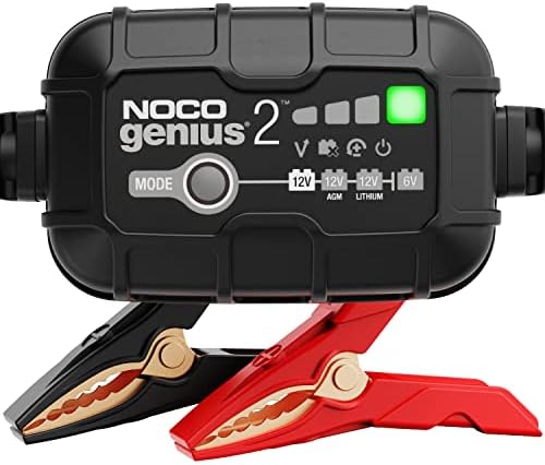NOCO GENIUS2 2A 6/12V Smart Battery Charger, Trickle Charger & Maintainer