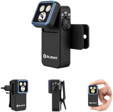 OLIGHT Oclip 2 Pro Rechargeable EDC Flashlight, Clip-on Light, Black