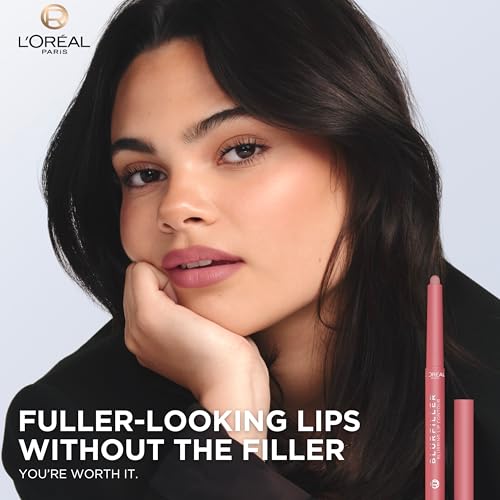 L'Oreal Paris Blurfiller Lip Liner, Lightweight, Buildable, and Sculpting Lip