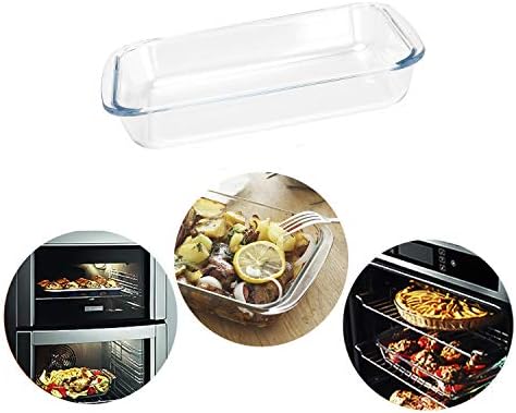 FOYO Basics Tempered Glass Baking Dish, 1.6 Quart Clear Oblong Dish Set