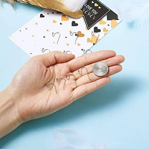 300-Piece Hypoallergenic 316 Stainless Steel French Hook Ball Dot Ear Wires 22x12x2mm