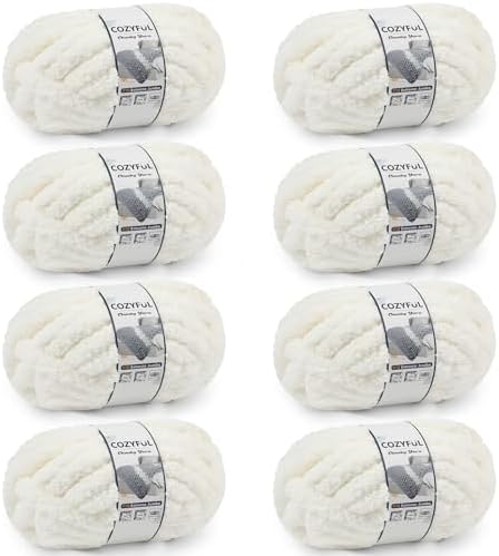Cozyful Chunky Yarn for Hand Knitting - #10 Chunky Chenille Yarn