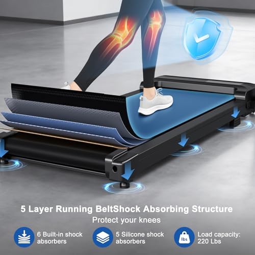 Treadmills for Home Walking Pad Machine- Foldable Treadmill with Handle Bar for Running