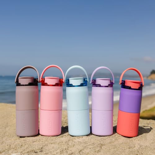 BrüMate Rise 18oz Water Bottle with Covered Silicone Straw